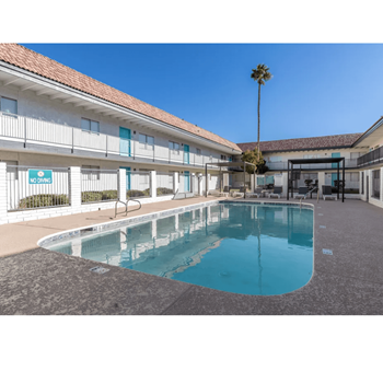 Newly remodeled sparkling pool